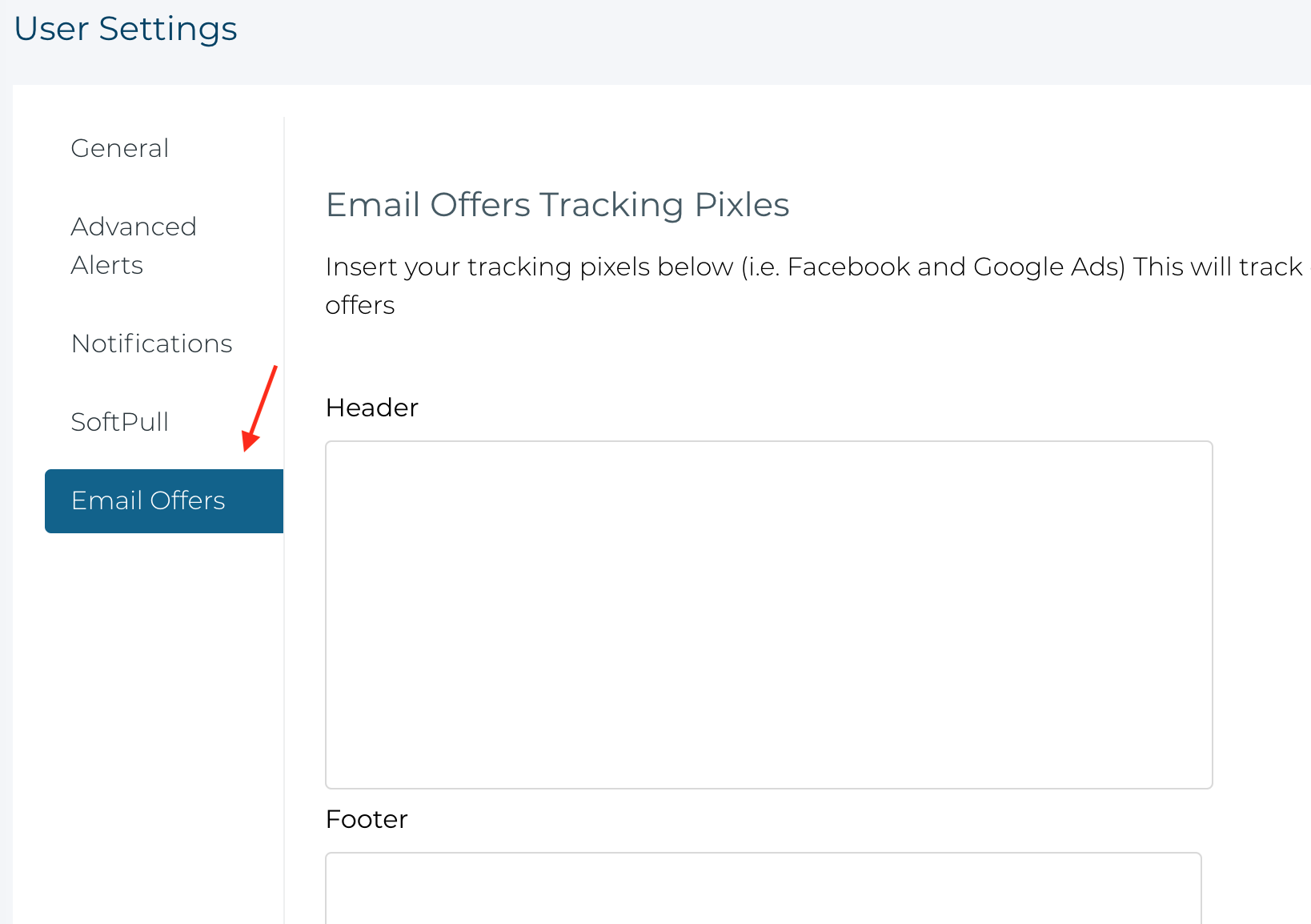 How Do I Add Tracking Pixels To My Email Offers And SoftPull Results Page?